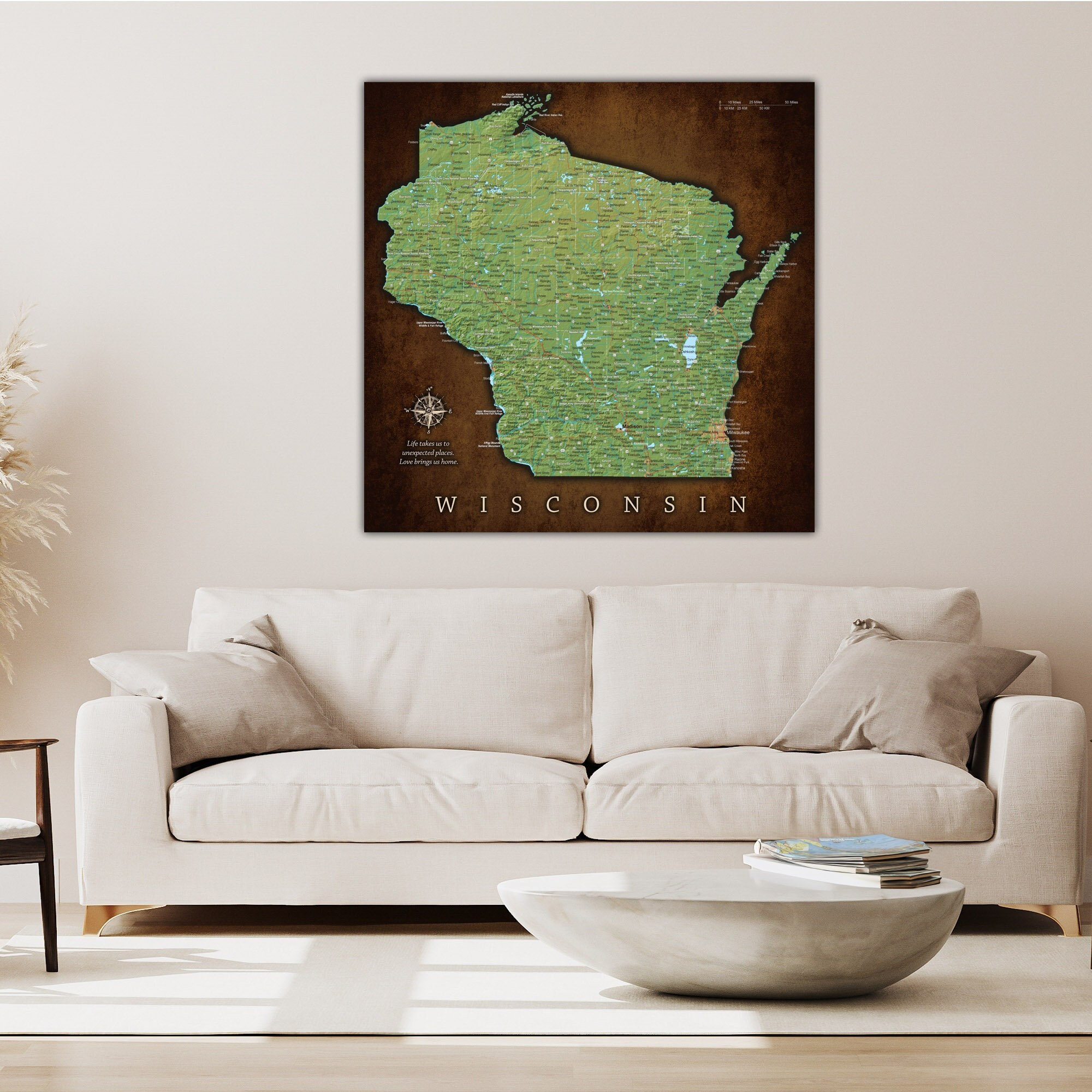 Wisconsin Map Pin Wisconsin Push Pin Map, Personalized Wisconsin State Map for Gift ...