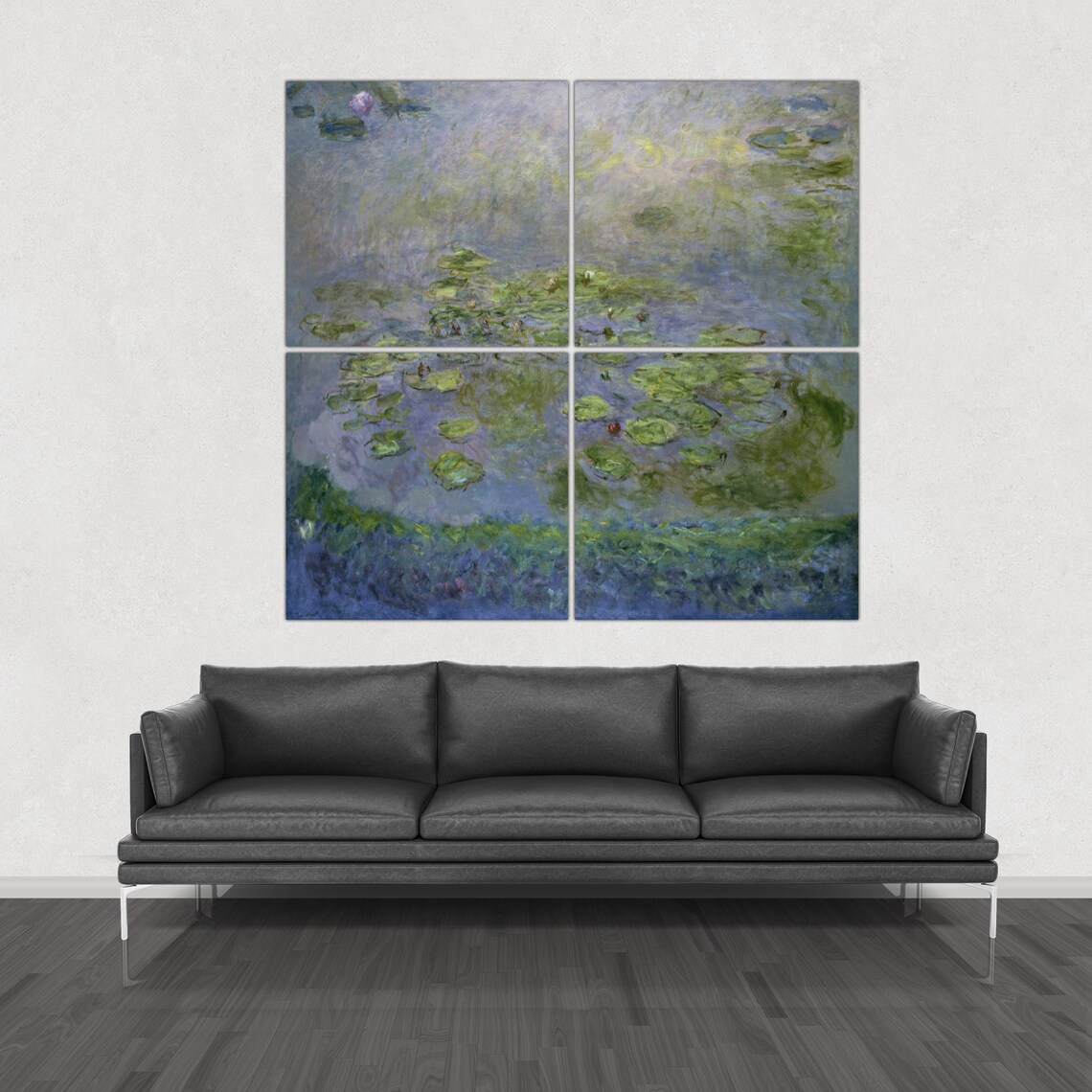Monet Water Lilies Canvas Extra Large Wall Art Claude Monet | Etsy