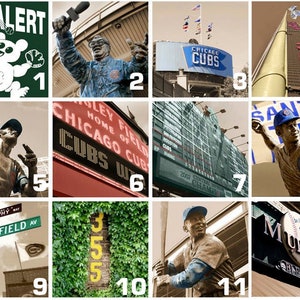 Ultimate Chicago Cubs Art Collection, 8 pc. Wrigley Field Canvas, Chicago Canvas art, Chicago Photo, Fathers Day Gift, Cubs Canvas Print image 2