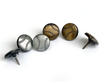 Metal Baseball Push Pins, Baseball Pushpins, Lapel Pin