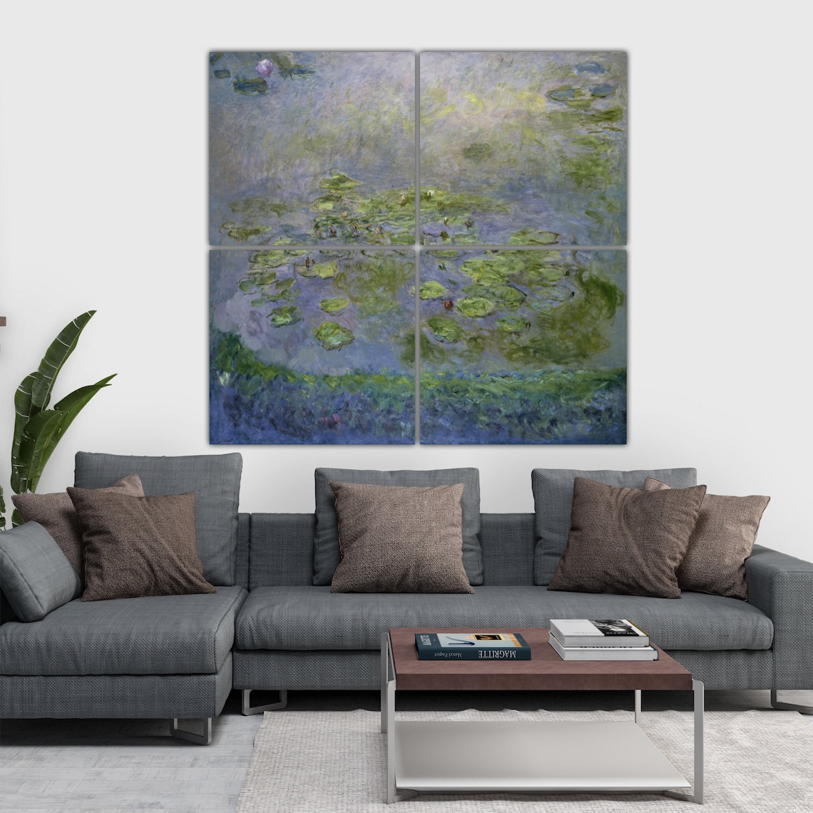 Monet Water Lilies Canvas Extra Large Wall Art Claude Monet | Etsy