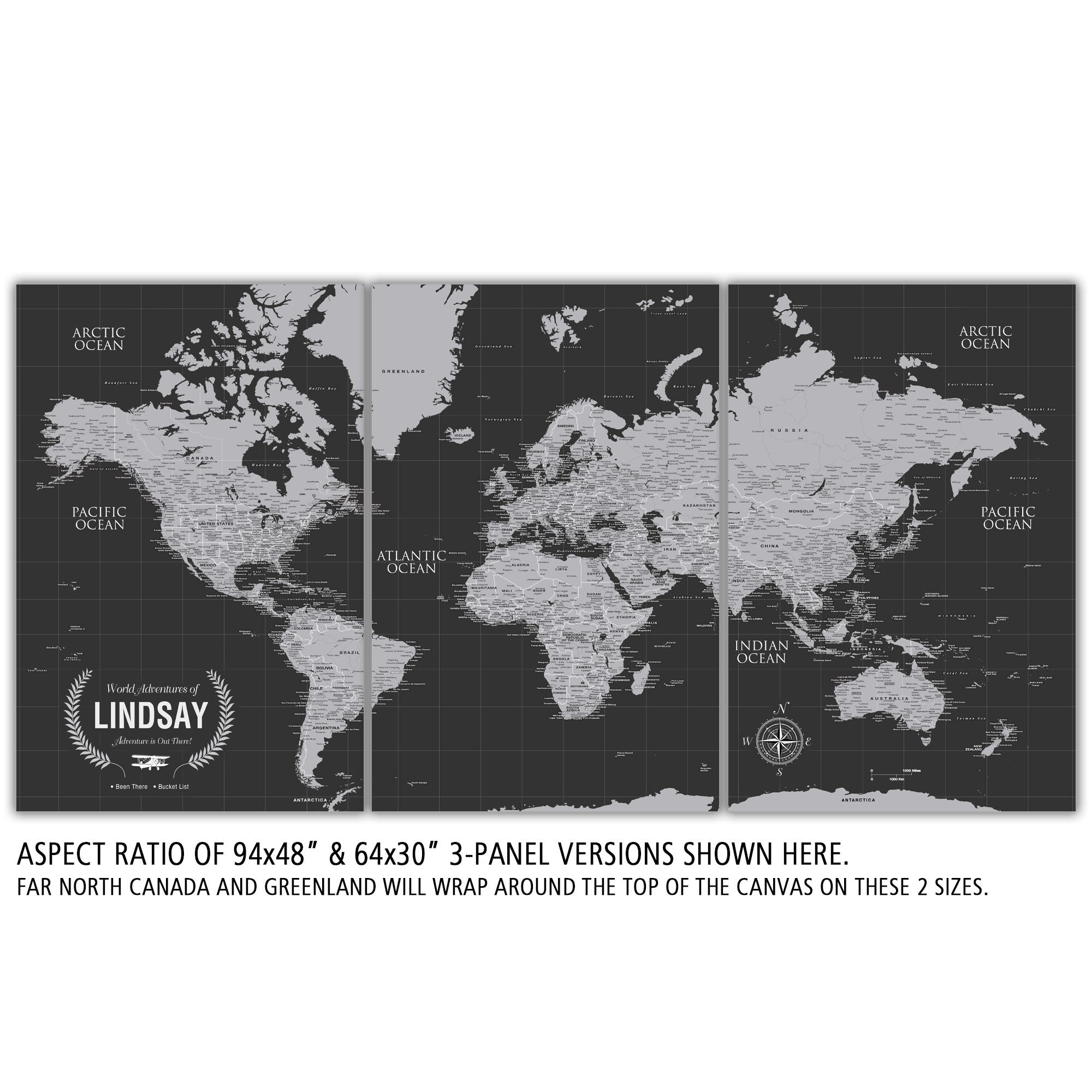 Large Graduation Push Pin Map for World Travel Personalized | Etsy