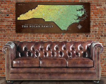North Carolina Push Pin State Map, Personalized North Carolina Map for Office, Premium Canvas Map for Marking Travels, Custom Map with Pins
