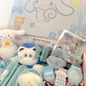 Hello Kitty Sanrio mystery box Australia kawaii surprise scoop box with cute plush toys, keychains and stationery items