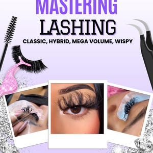 Lash Training Manual | Classic Hybrid Volume Training | Eyelash Training Guide | Lash Tech Template | Canva Template