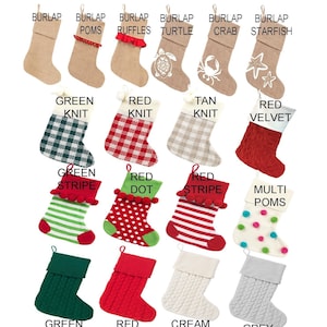 Family Christmas Stocking, Personalized Stocking, Christmas Stocking, Embroidered Stocking, Burlap Stocking, Monogram Christmas Home Decor