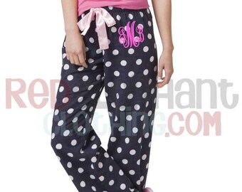 Monogram Flannel Pants, Monogrammed Pajama Pants, Monogram Sleepwear, Personalized Bridesmaid Gift, Monogram Loungewear, Personalized Pants