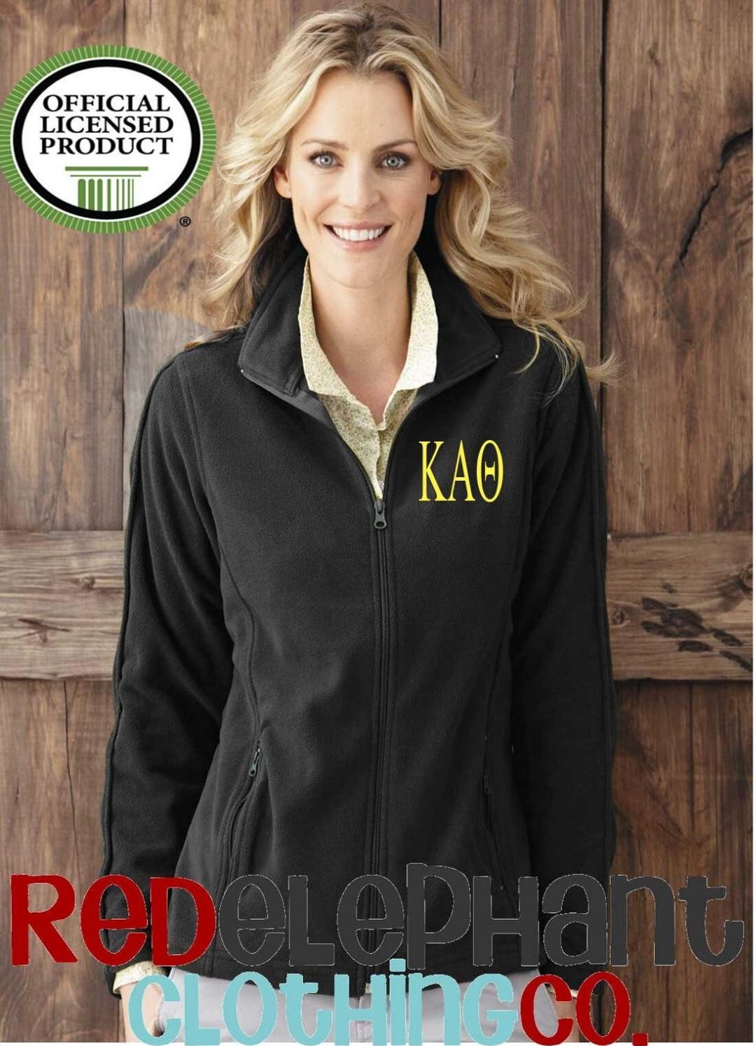 Kindess Comp Jacket Kappa Alpha Theta Full Zip Fleece Jacket in Princess Cut Ladies Fit ...