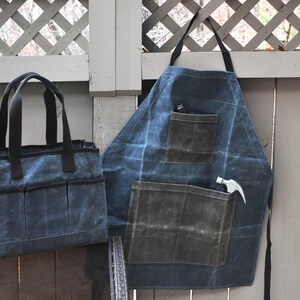 Monogram Organizer Tote Bag, Personalized Hostess Gift, Embroidered Collapsible Utility Garden Tool Carry All, Teacher, Nurse, Car Organizer Waxed Slate