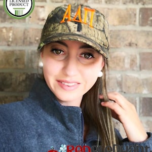 Alpha Delta Pi Camo Baseball Hat, Adpi Camouflage Cap, Sorority Rush ...