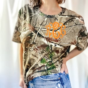 Monogrammed Camo Shirt, Monogram Camouflage Shirt, Camo Tee, Monogram Camouflage Tee, Short Sleeve, Southern