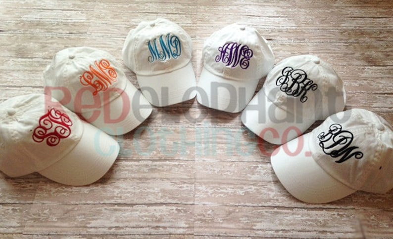 Monogram Dad Hat, Monogram Baseball Cap, Personalized Bridesmaid Gift, Custom Embroidered Ball Cap, Monogram Gift Under 25 for Teen Girls image 9