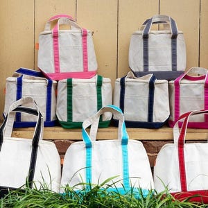 Sac fourre-tout isotherme pour déjeuner monogramme, boîte à lunch personnalisée en toile isolée et sans danger pour les aliments, glacière familiale brodée pour enfants et adultes image 7
