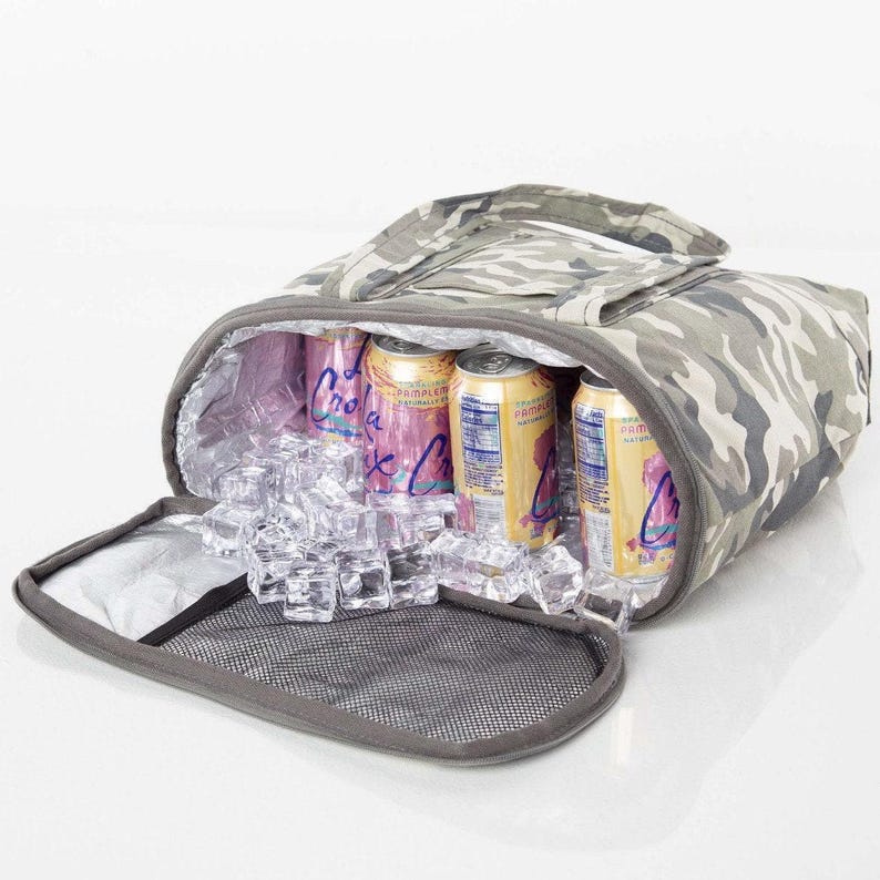 Sac fourre-tout isotherme pour déjeuner monogramme, boîte à lunch personnalisée en toile isolée et sans danger pour les aliments, glacière familiale brodée pour enfants et adultes image 10