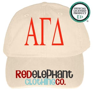 Alpha Gamma Delta Hat Low Profile  Baseball Cap, Sorority Rush Week Bid Day Big Little Gifts, Embroidered Greek Letters Alpha Gam Merch