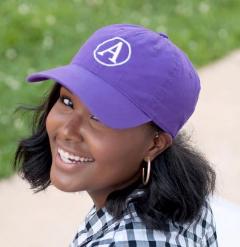 Monogrammed Sun Visor, Embroidered Baseball Hat, Personalized Bridesmaid Gift, Running Visor Cap for Women, Custom Low Profile Fit Accessory Purple Baseball Hat