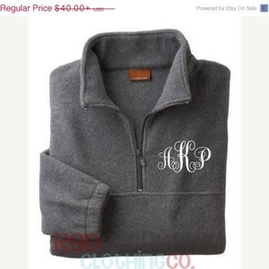 Monogram Fleece Pullover, Personalized Monogram Sweatshirt, Oversized Sweater for Women,Fleece Sweater, Custom Half-Zip Jacket, Adult UNISEX