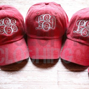 Monogram Dad Hat, Monogram Baseball Cap, Personalized Bridesmaid Gift, Custom Embroidered Ball Cap, Monogram Gift Under 25 for Teen Girls image 6