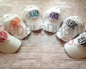 Monogram Dad Hat, Monogram Baseball Cap, Personalized Bridesmaid Gift, Custom Embroidered Ball Cap, Monogram Gift Under 25 for Teen Girls