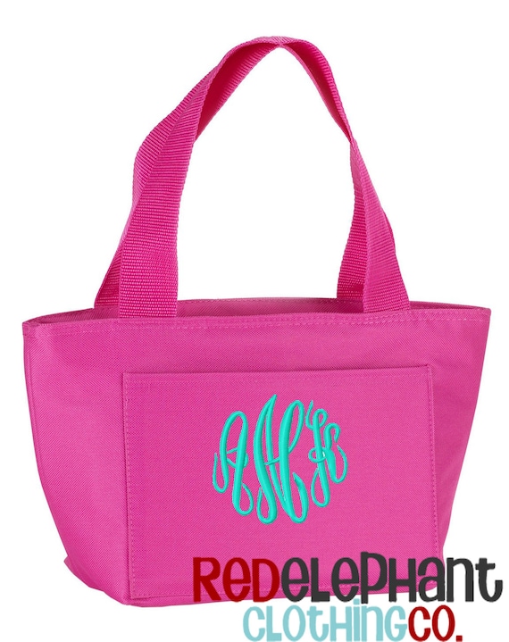 Monogram Lunchbox, Monogram Lunch Bag, Personalized Cooler Tote