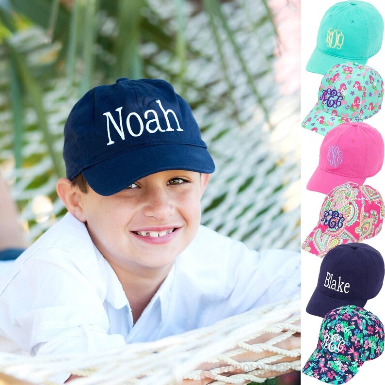 Monogram Toddler Hat, Personalized Baseball Cap for Children, Birthday Gift for Kids, Summer Hat for Toddlers, Camo Ball Cap, Kids Beach Hat image 5