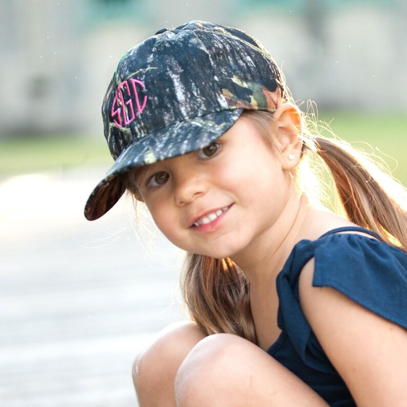 Monogram Toddler Hat, Personalized Baseball Cap for Children, Birthday Gift for Kids, Summer Hat for Toddlers, Camo Ball Cap, Kids Beach Hat image 8