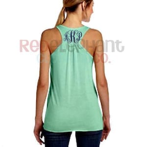Monogrammed Tank Top, Personalized Bridesmaid Gifts, Monogram Razorback Tank Top, Racerback Shirt, Ladies, Workout TankTop, Layering Tank
