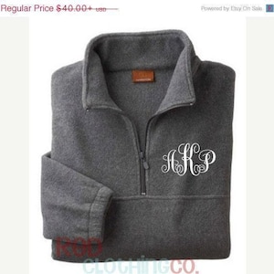 Monogram Fleece Pullover, Personalized Monogram Sweatshirt, Oversized Sweater for Women,Fleece Sweater, Custom Half-Zip Jacket, Adult UNISEX
