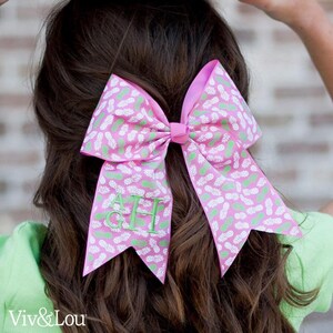 Monogram Hairbow, Monogram Large Bow, Monogram Cheer Bow, Personalized HairBow, Embroidered Hair Bow, Monogram Mint Bow, Preppy Hairbow image 10