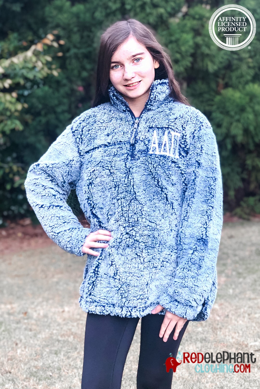 Alpha Delta Pi Sherpa, Sorority Sherpa, Monogram Pullover, Monogram Zip ...