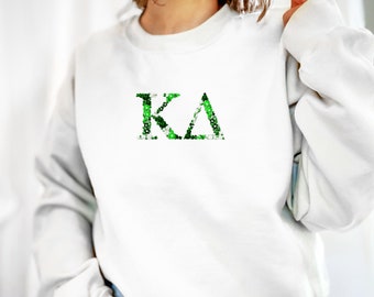 Kappa Delta Embroidered Sweatshirt, KD Crew Neck Pullover Sorority Greek Letters Merch, Rush Bid Day Clothing Big Little Gift, Kay Dee