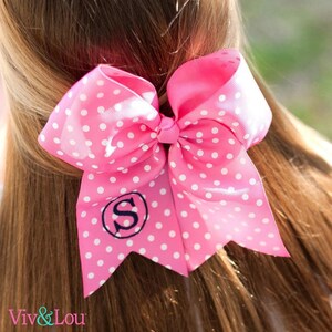 Monogram Hairbow, Monogram Large Bow, Monogram Cheer Bow, Personalized HairBow, Embroidered Hair Bow, Monogram Mint Bow, Preppy Hairbow image 11