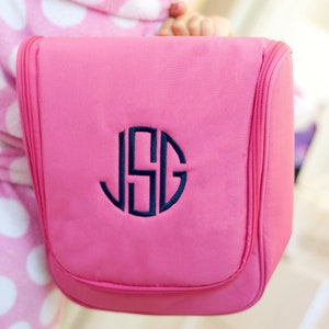Personalized Hanging Toiletry Bag, Monogram Travel Bag for Overnight Toiletries, Custom Embroidered Bathroom Kit, Gifts for Kids Accessory