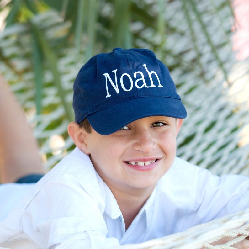 Monogram Toddler Hat, Personalized Baseball Cap for Children, Birthday Gift for Kids, Summer Hat for Toddlers, Camo Ball Cap, Kids Beach Hat Solid Navy