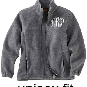 Monogrammed Fleece Jacket Etsy