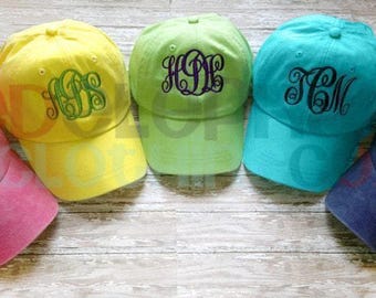 MONOGRAM Baseball Cap for Kids, Monogrammed Baseball Cap, Personalized Baseball Hat for Children, Birthday Gift