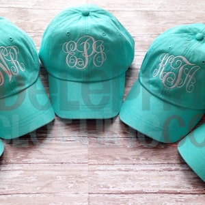 Monogram Dad Hat, Monogram Baseball Cap, Personalized Bridesmaid Gift, Custom Embroidered Ball Cap, Monogram Gift Under 25 for Teen Girls image 1