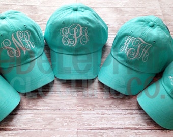 Monogram Dad Hat, Monogram Baseball Cap, Personalized Bridesmaid Gift, Custom Embroidered Ball Cap, Monogram Gift Under 25 for Teen Girls