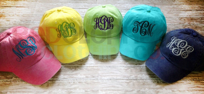 Monogram Dad Hat, Monogram Baseball Cap, Personalized Bridesmaid Gift, Custom Embroidered Ball Cap, Monogram Gift Under 25 for Teen Girls image 7