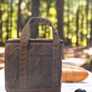 Sac fourre-tout isotherme pour déjeuner monogramme, boîte à lunch personnalisée en toile isolée et sans danger pour les aliments, glacière familiale brodée pour enfants et adultes image 8
