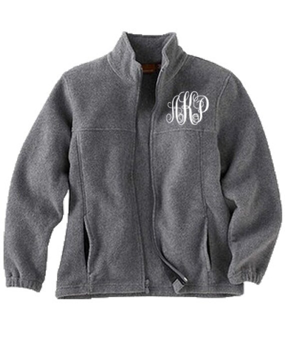 monogrammed fleece jacket