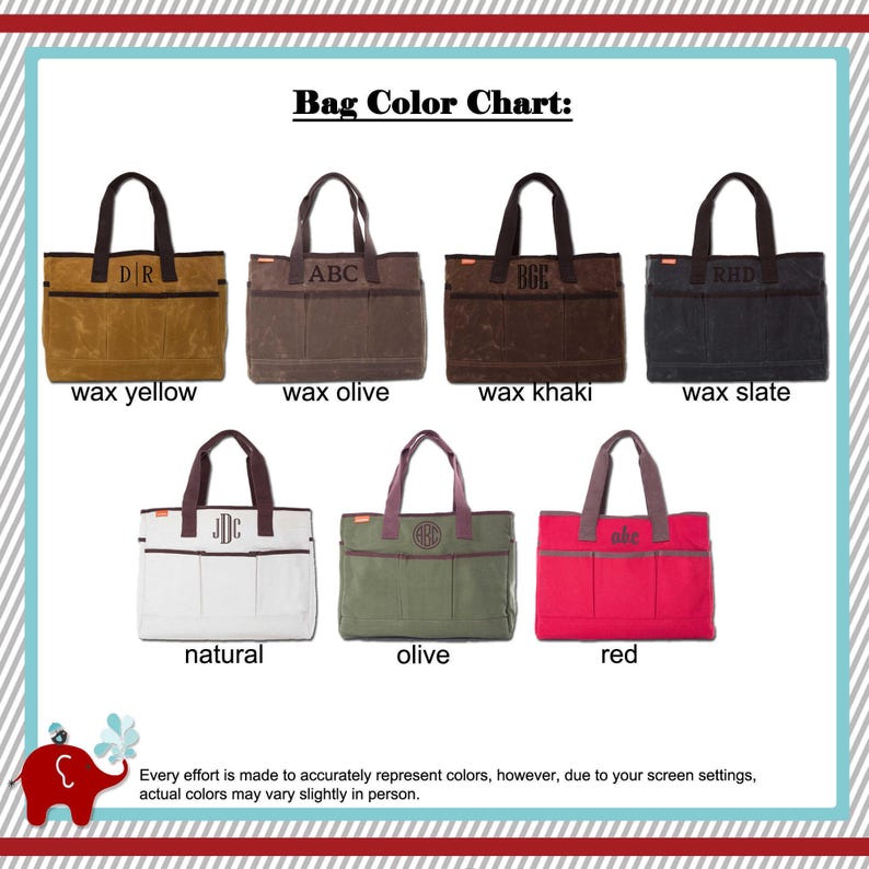 Monogram Organizer Tote Bag, Personalized Hostess Gift, Embroidered Collapsible Utility Garden Tool Carry All, Teacher, Nurse, Car Organizer imagem 2