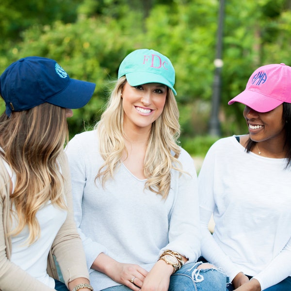 Monogrammed Baseball Hat, Embroidered Baseball Cap, Personalized Bridesmaid Gift for Her, Custom Low Profile Fit Accessory for Teens or Mom