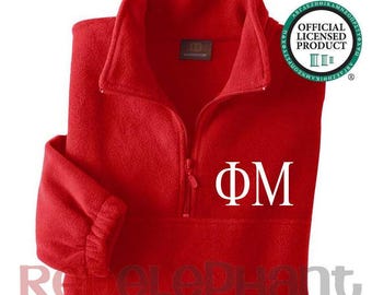 Phi Mu Jacket, Sorority Pullover, Monogrammed Sorority Jacket, Monogrammed Zip Jacket, Sorority Sweatshirt, UNISEX, Licensed