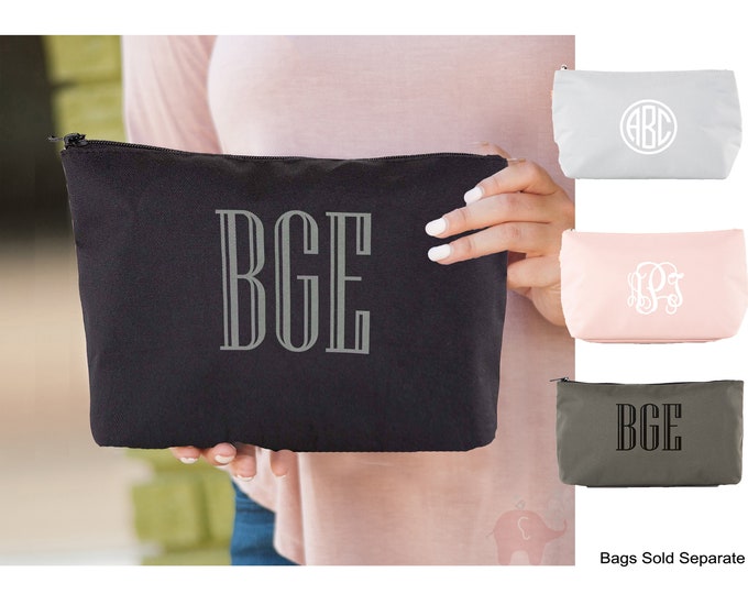 Monogram Toiletry Bag Women, Personalized Bridesmaid Proposal Gift, Embroidered Cosmetic Make Up Bag Teen Girl, Mothers Day Gifts for Her