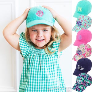 Monogram Toddler Hat, Personalized Baseball Cap for Children, Birthday Gift for Kids, Summer Hat for Toddlers, Camo Ball Cap, Kids Beach Hat image 1