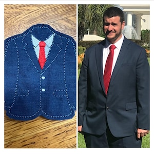 Adorno conmemorativo personalizado hecho con la ropa de un ser querido / Recuerdo / Regalo de condolencias / Adorno de recuerdo personalizado imagen 2