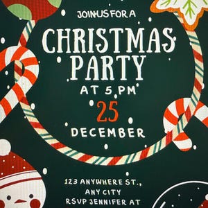 Christmas party invitation