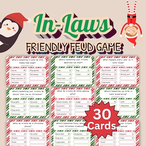 Christmas Friendly Feud Game: Family Holiday Trivia (Instant Download)