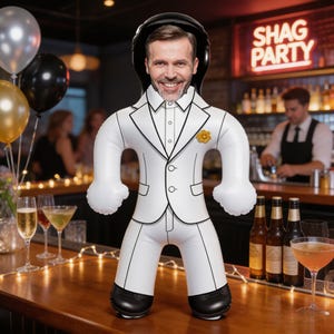 Custom Bachelor Party Inflatable Doll from Photo, Personalized Blow Up Doll, Funny Groom Gift, Vegas Bachelor Weekend Deco